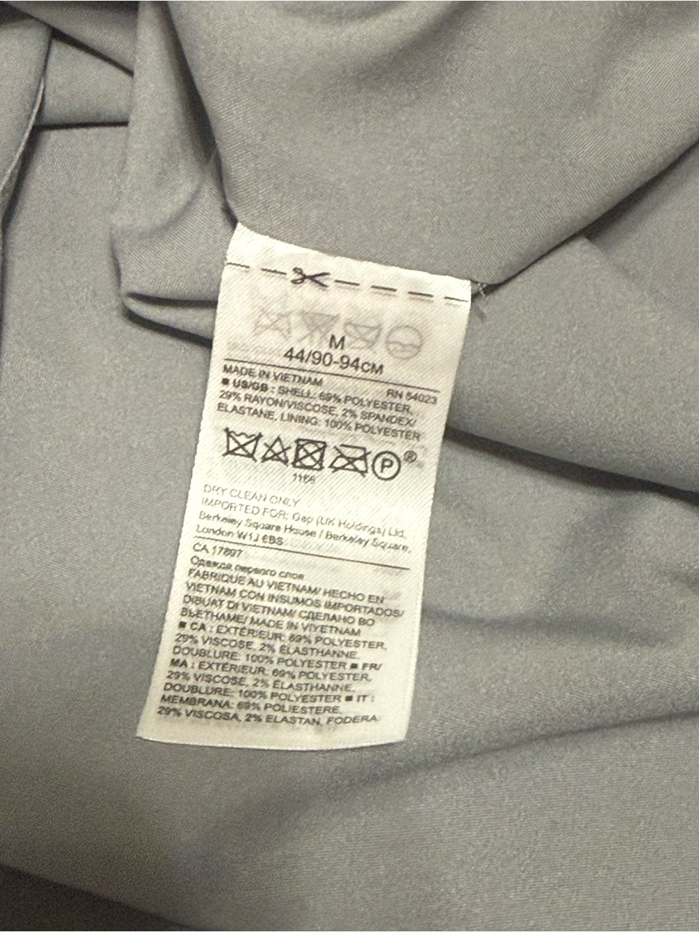 Banana Republic Light Gray Bow-Back Blouse - Picture 8 of 10